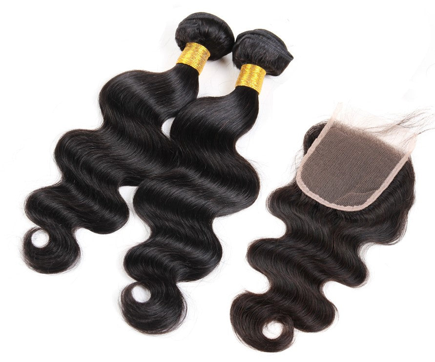 Cambodian Body Wave Raw 2 Bundle Deal + Closure